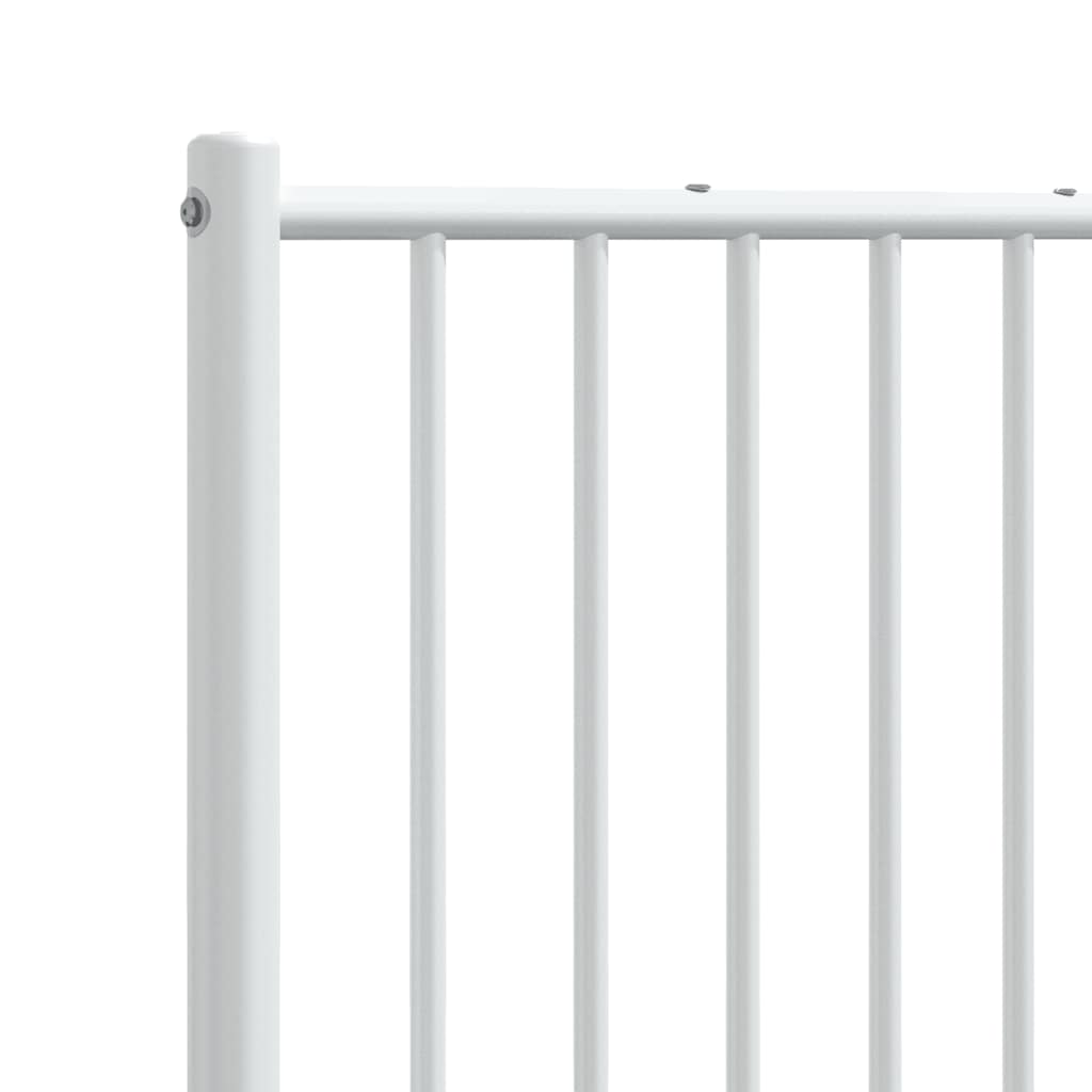 vidaXL Ersatz-Kopfteil Metall Weiß 150 cm
