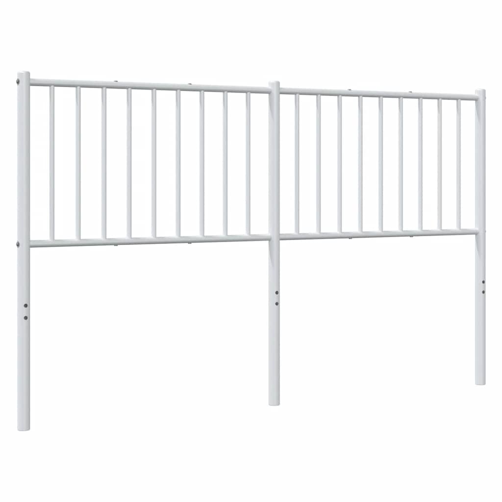 vidaXL Ersatz-Kopfteil Metall Weiß 160 cm