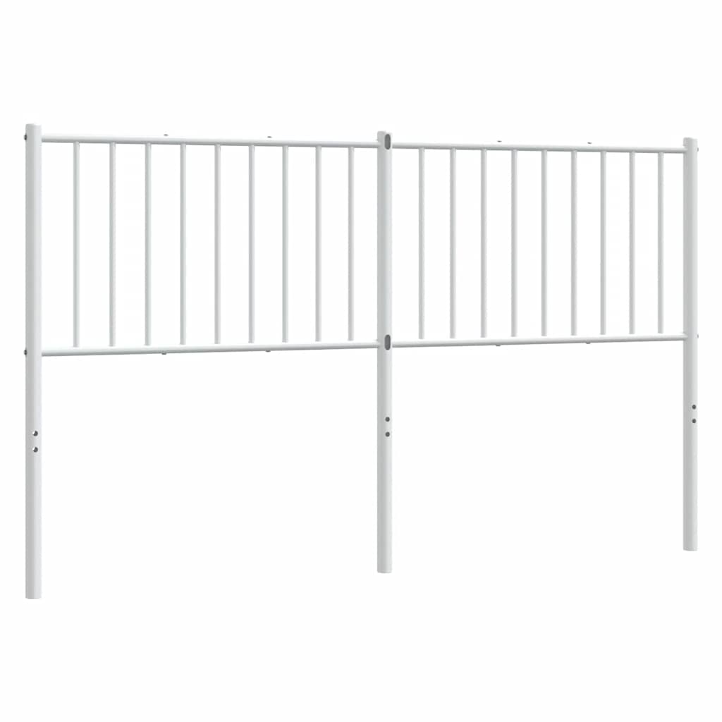 vidaXL Ersatz-Kopfteil Metall Weiß 160 cm