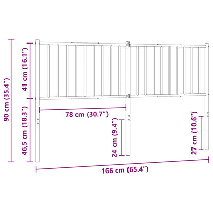 vidaXL Ersatz-Kopfteil Metall Weiß 160 cm