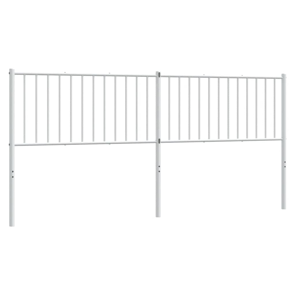 vidaXL Ersatz-Kopfteil Metall Weiß 193 cm