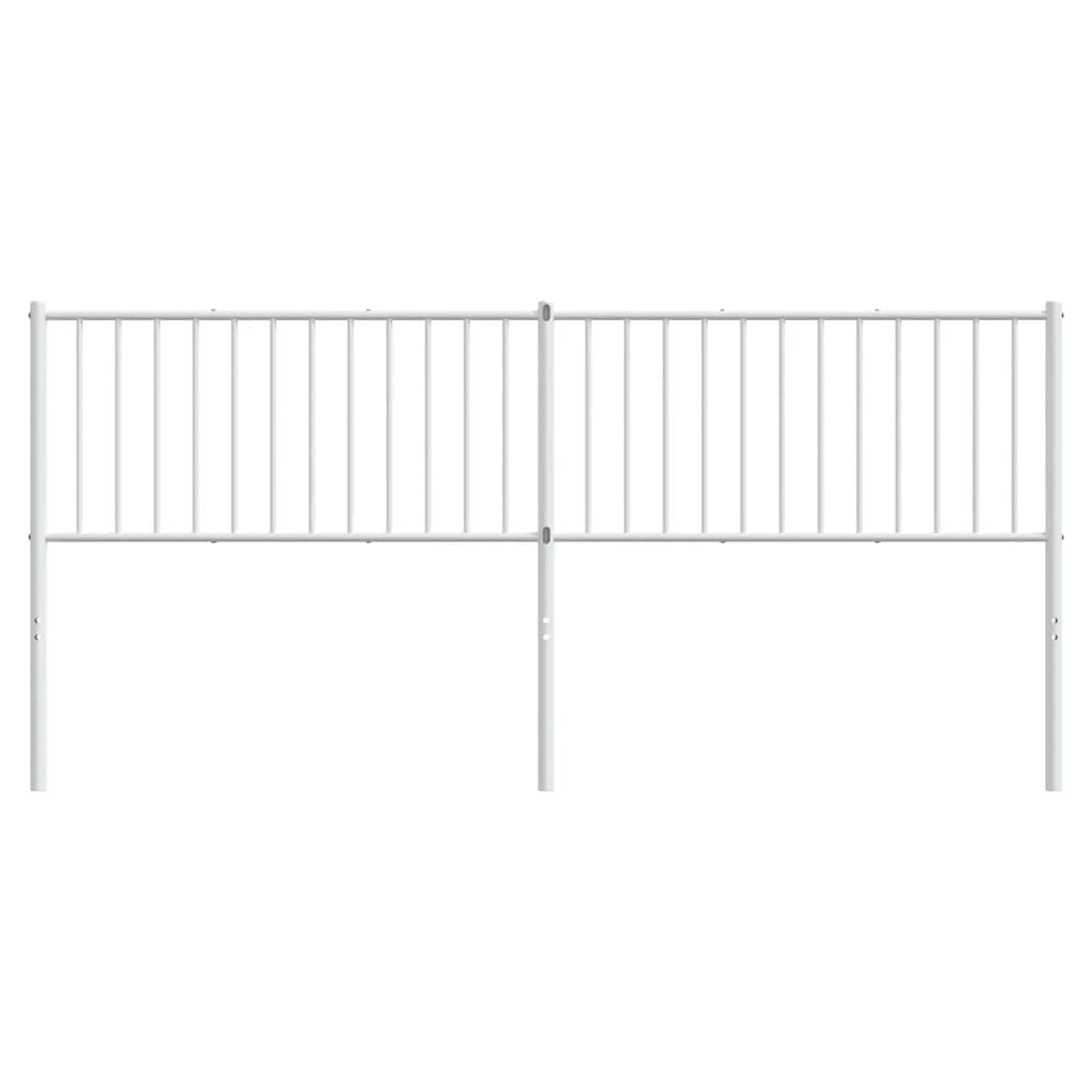 vidaXL Ersatz-Kopfteil Metall Weiß 193 cm