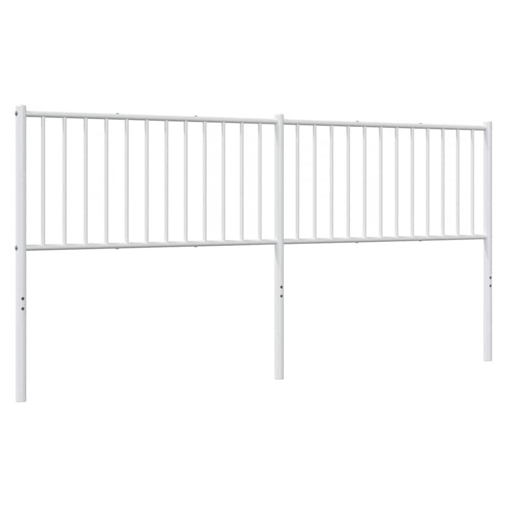 vidaXL Ersatz-Kopfteil Metall Weiß 193 cm