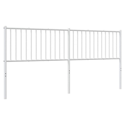 vidaXL Ersatz-Kopfteil Metall Weiß 193 cm