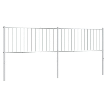vidaXL Ersatz-Kopfteil Metall Weiß 200 cm