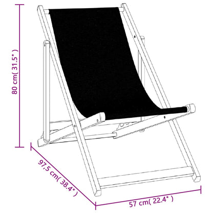 vidaXL Strandstühle 2 Stk. Klappbar Grau Aluminium und Textilene