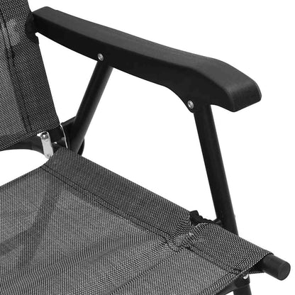 vidaXL Klappbare Gartenstühle 2 Stk. Graumeliert Stahl und Textilene