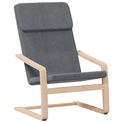 vidaXL Fauteuil relax avec repose-pieds gris foncé en tissu