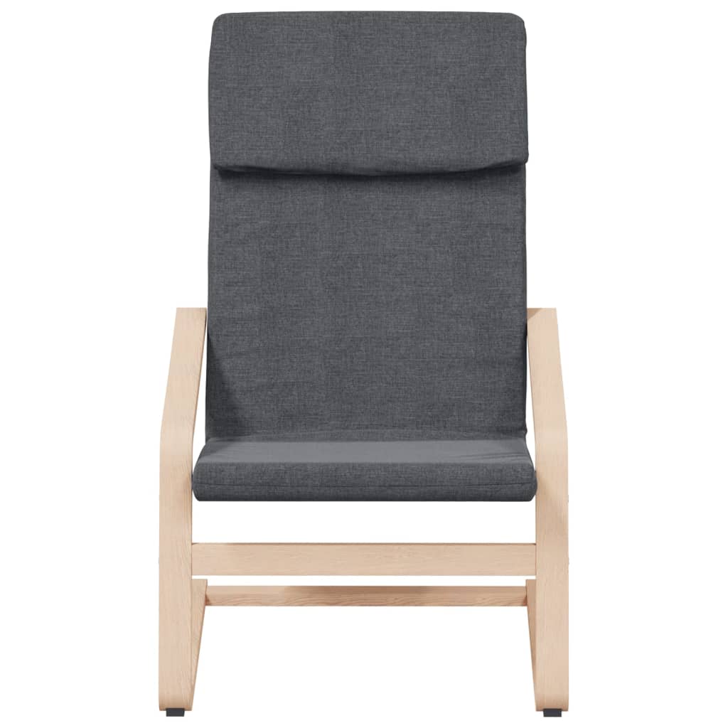 vidaXL Fauteuil relax avec repose-pieds gris foncé en tissu