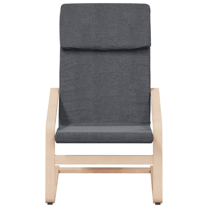 vidaXL Fauteuil relax avec repose-pieds gris foncé en tissu