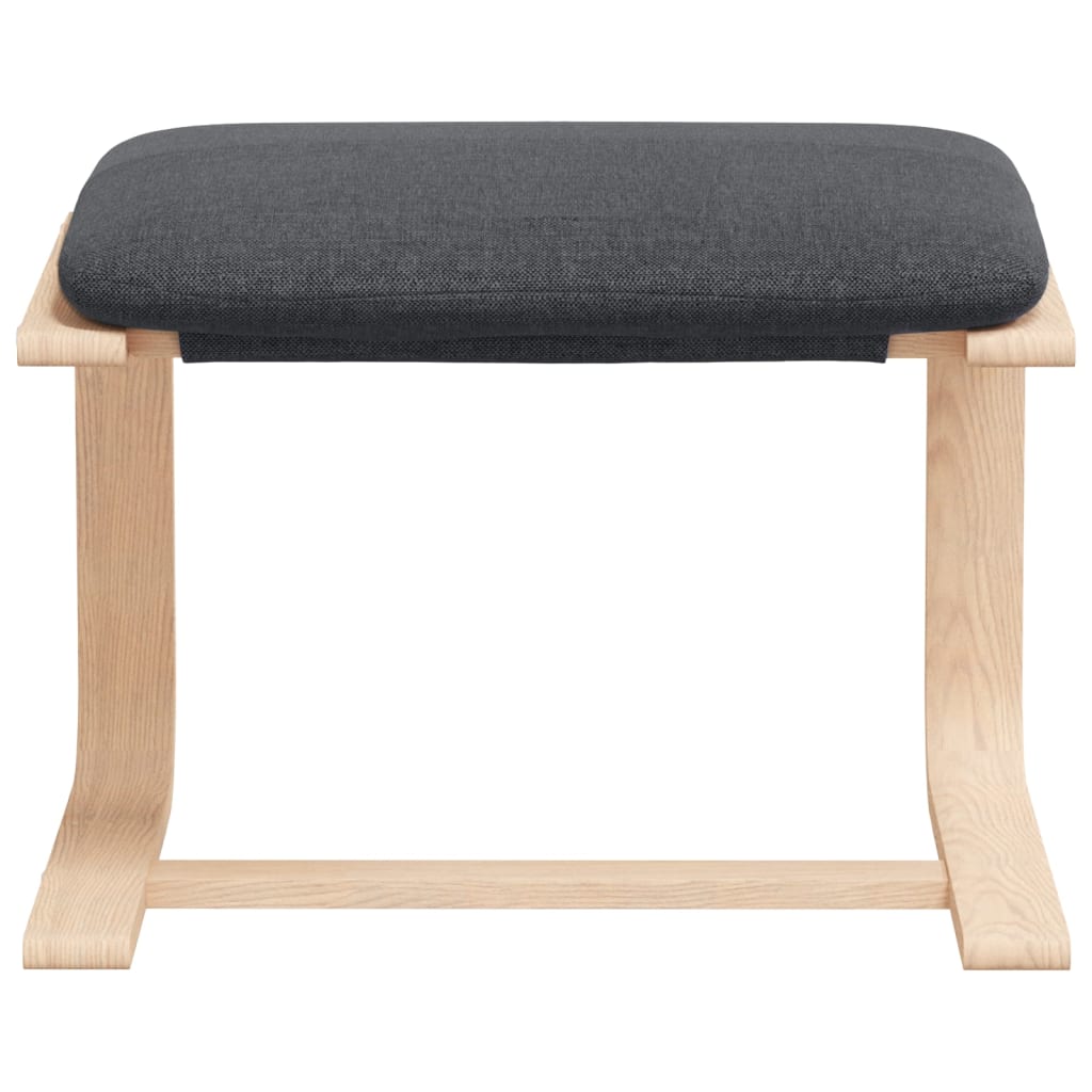 vidaXL Fauteuil relax avec repose-pieds gris foncé en tissu