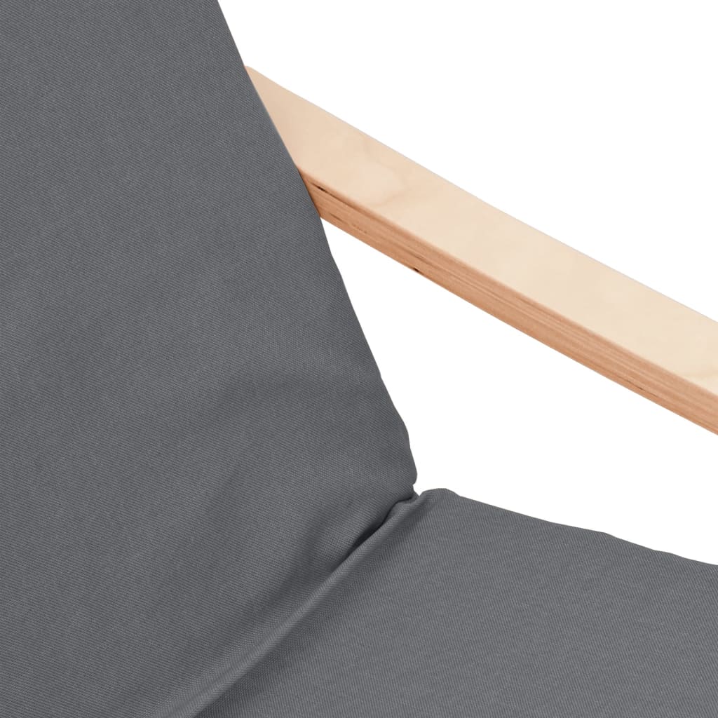 vidaXL Fauteuil relax avec repose-pieds gris foncé en tissu