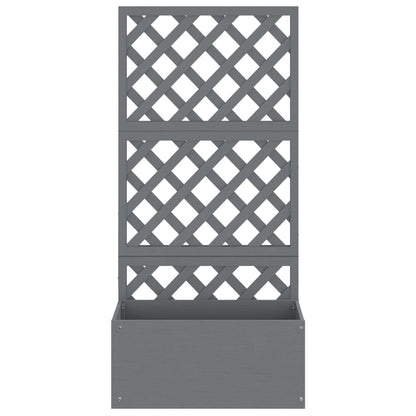 vidaXL Blumenkästen mit Rankgittern 2 Stk. Grau 65x33x135 cm WPC