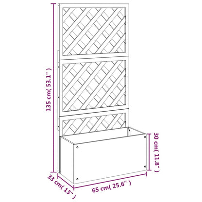 vidaXL Blumenkästen mit Rankgittern 2 Stk. Grau 65x33x135 cm WPC