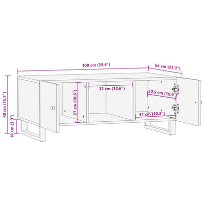 vidaXL Table basse 100x54x40 cm Bois de récupération massif et bois d'ingénierie