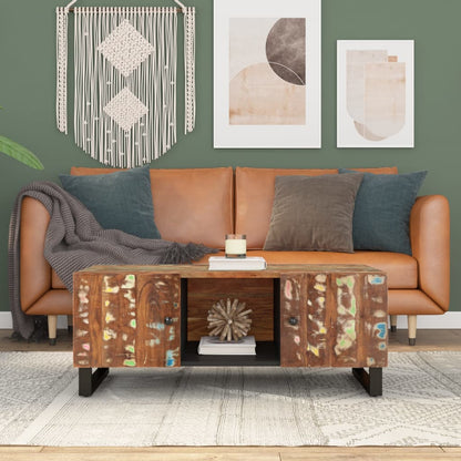 vidaXL Table basse 100x54x40 cm Bois de récupération massif et bois d'ingénierie