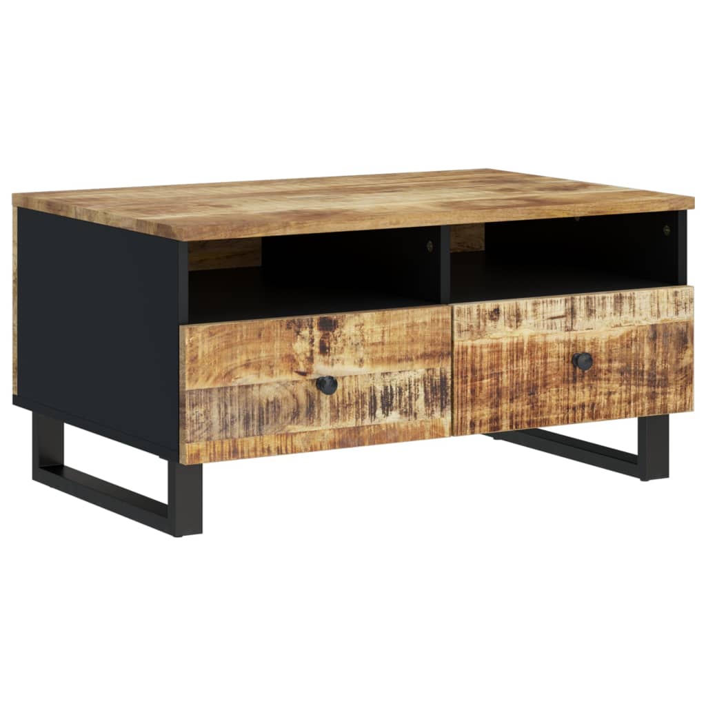 vidaXL Table basse 80x54x40 cm bois de manguier massif et bois d'ingénierie