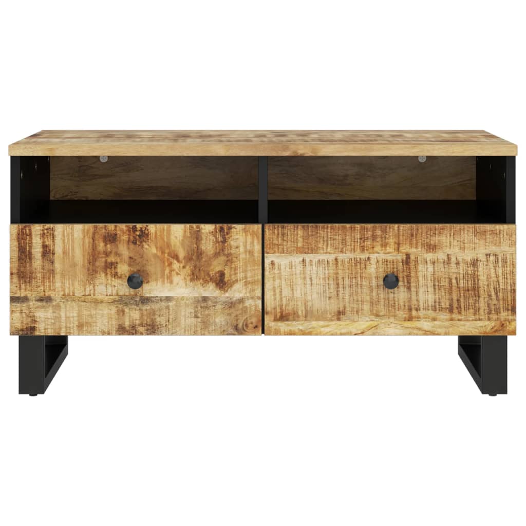 vidaXL Table basse 80x54x40 cm bois de manguier massif et bois d'ingénierie
