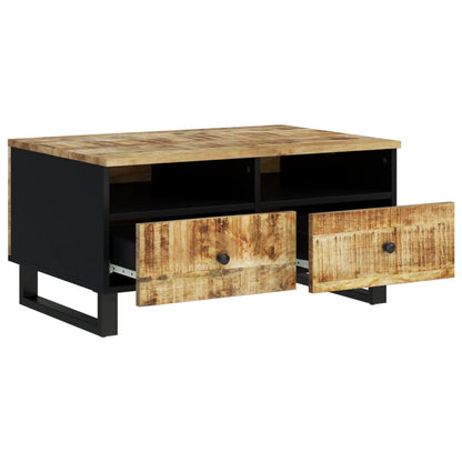 vidaXL Table basse 80x54x40 cm bois de manguier massif et bois d'ingénierie
