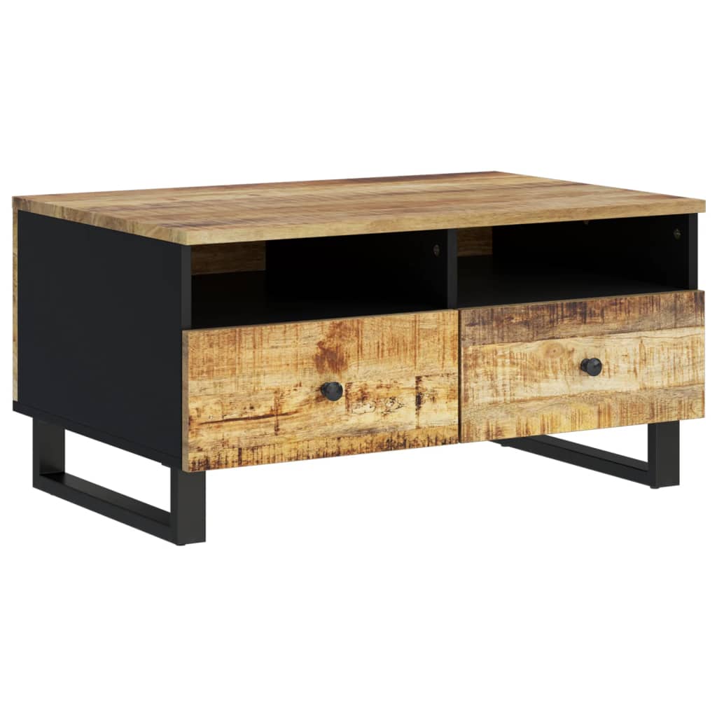 vidaXL Table basse 80x54x40 cm bois de manguier massif et bois d'ingénierie