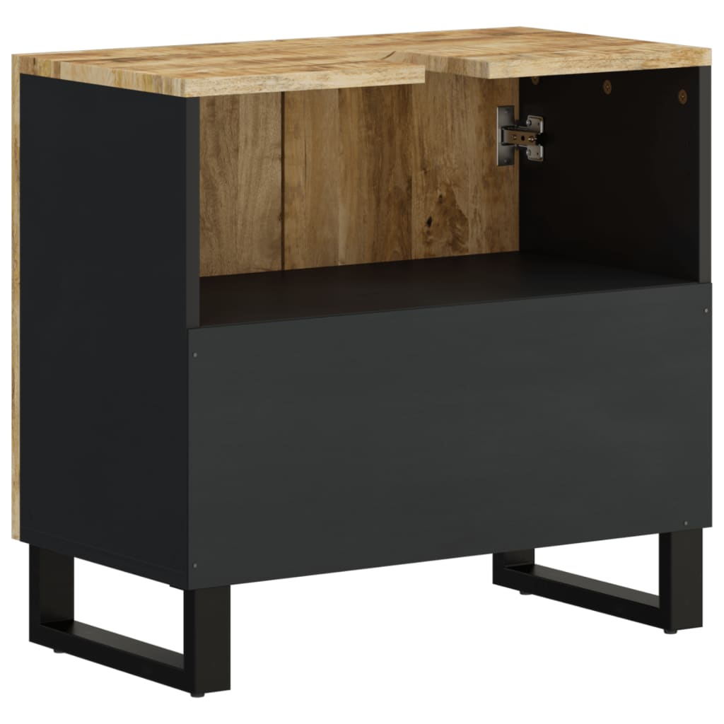 vidaXL Waschbeckenunterschrank Massivholz Mango und Holzwerkstoff