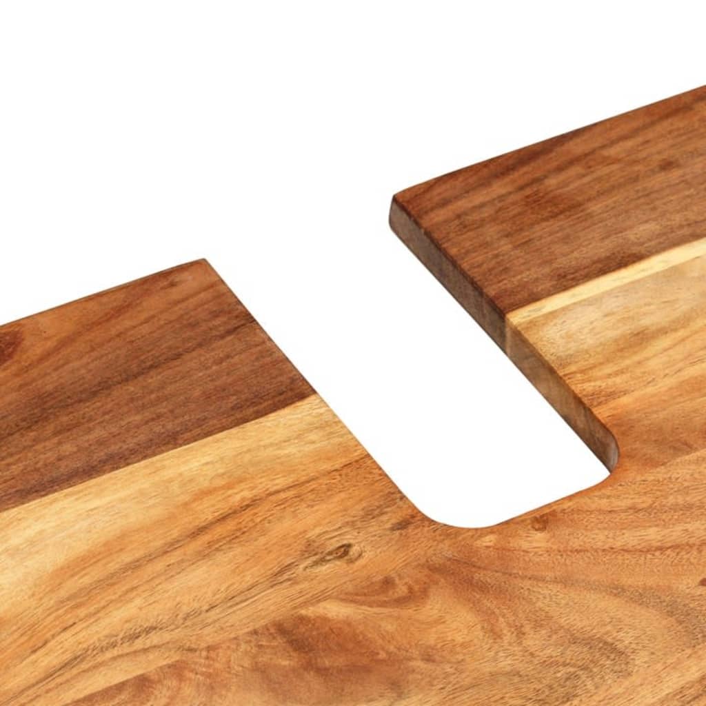 vidaXL Waschbeckenunterschrank Massivholz Akazie und Holzwerkstoff