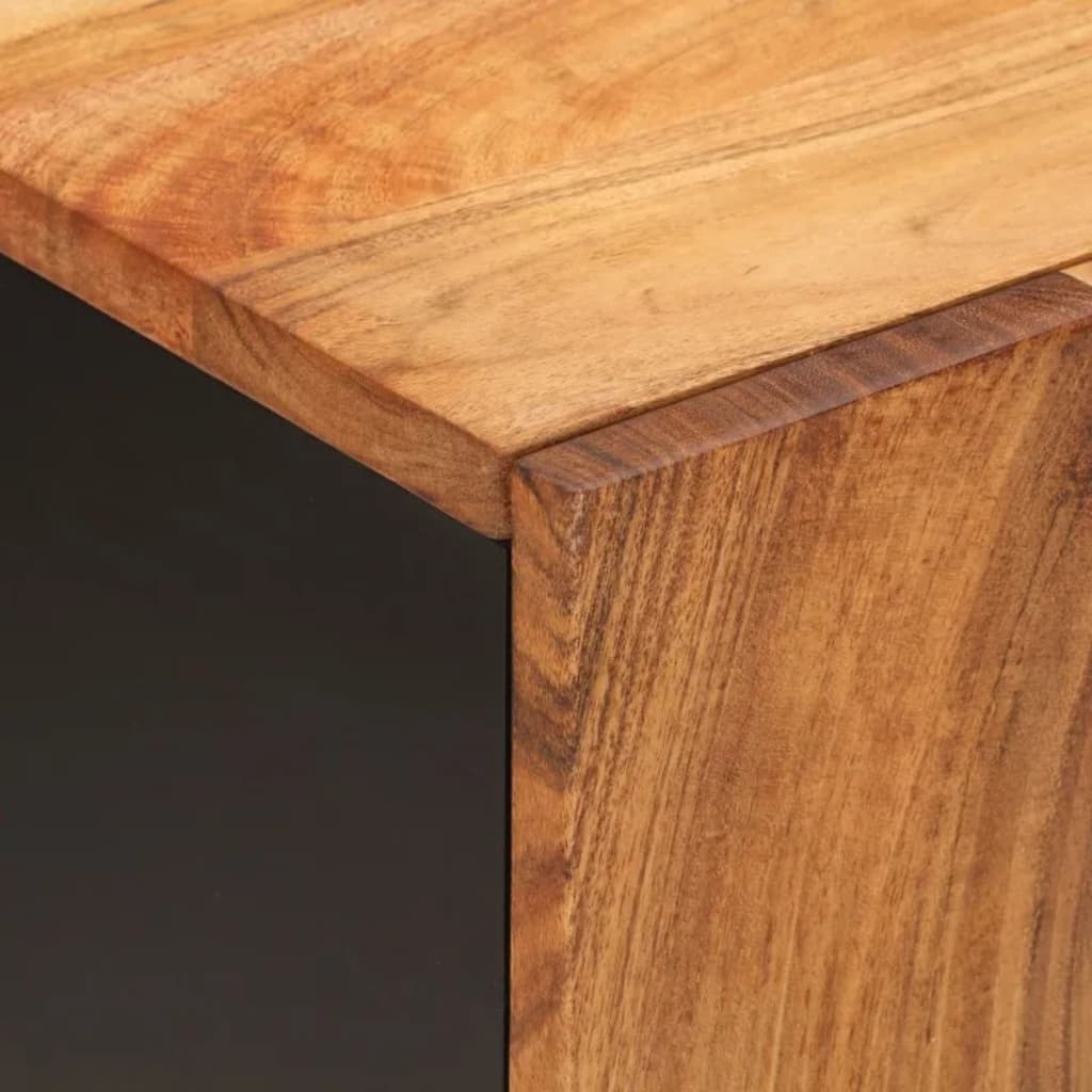 vidaXL Waschbeckenunterschrank Massivholz Akazie und Holzwerkstoff