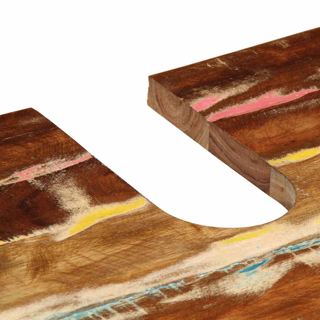 vidaXL Waschbeckenunterschrank Altholz Massiv und Holzwerkstoff