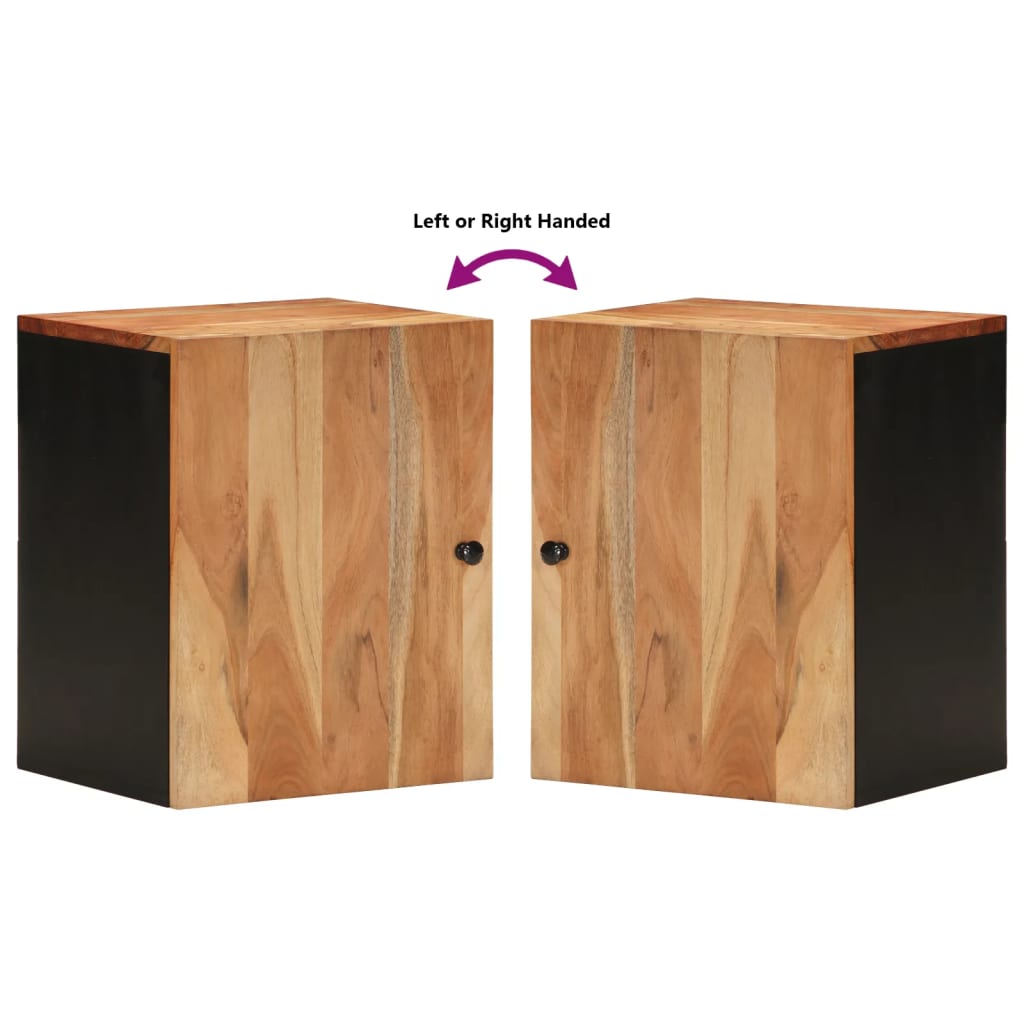 Bad-Wandschrank 38x33x48 cm Massivholz Akazie