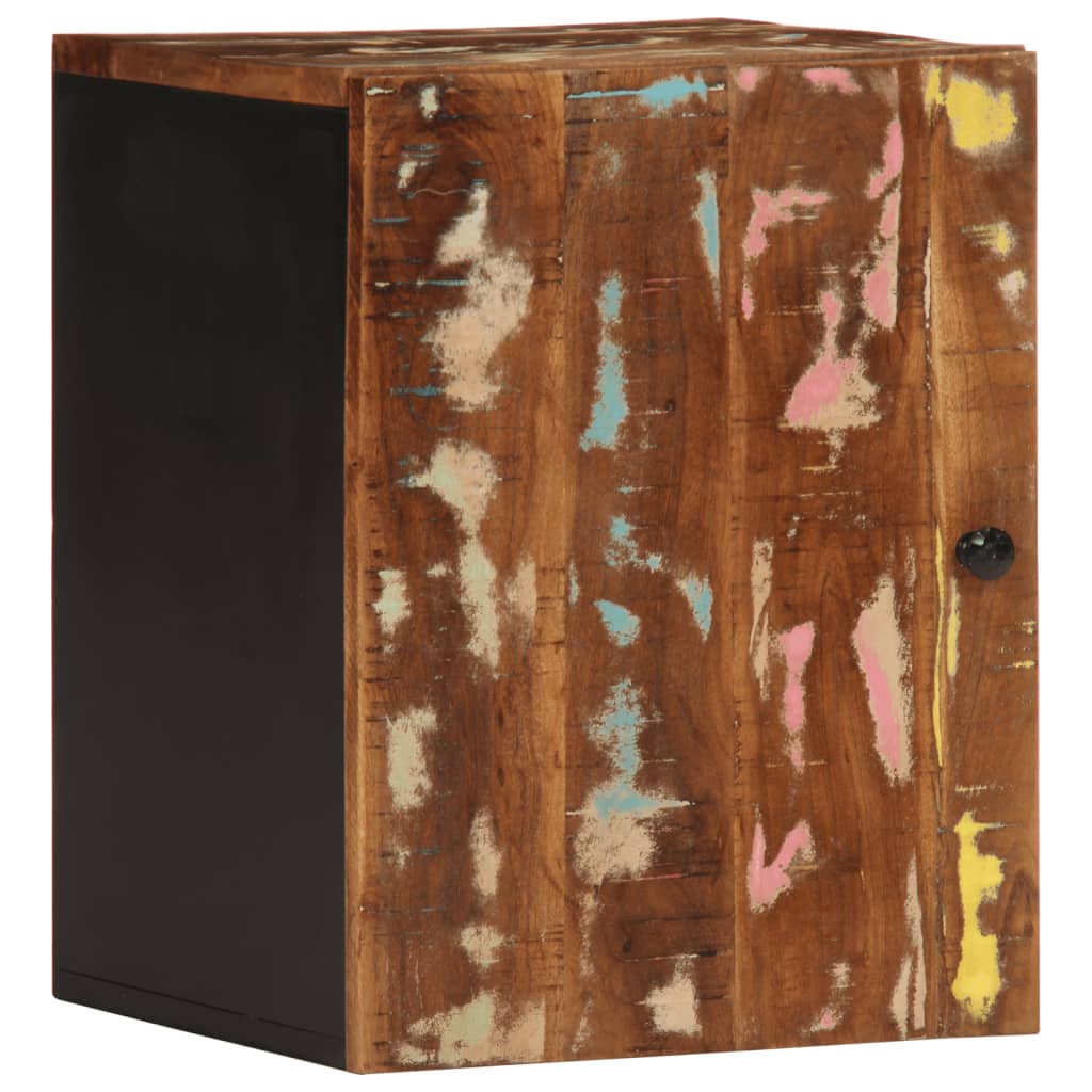 vidaXL Bad-Wandschrank 38x33x48 cm Altholz Massiv