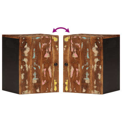 vidaXL Bad-Wandschrank 38x33x48 cm Altholz Massiv