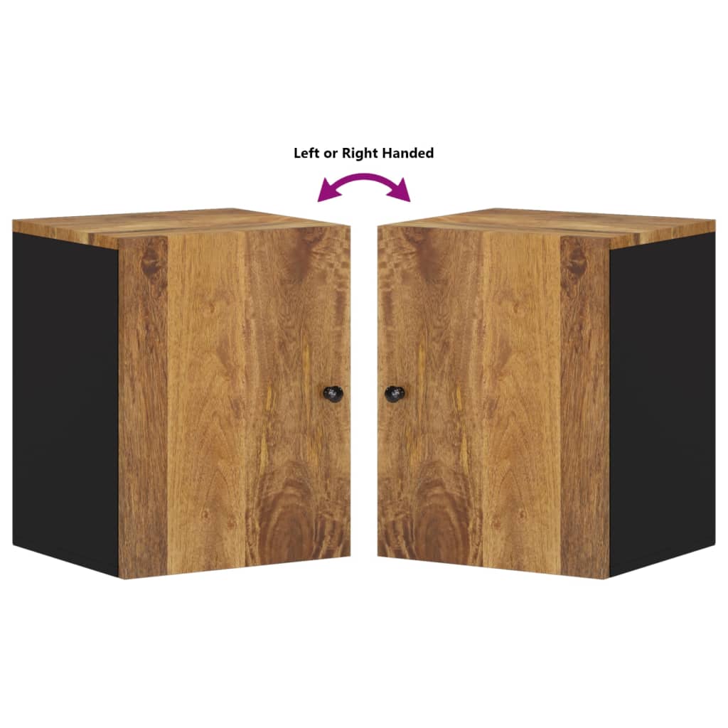 vidaXL Bad-Wandschrank 38x33x48 cm Massivholz Mango