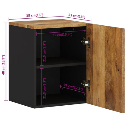 vidaXL Bad-Wandschrank 38x33x48 cm Massivholz Mango
