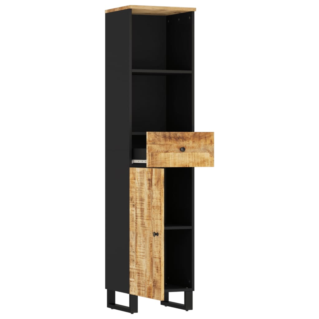 vidaXL Badschrank 38x33x160 cm Massivholz Mango