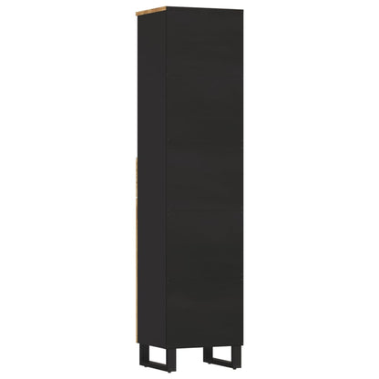 vidaXL Badschrank 38x33x160 cm Massivholz Mango