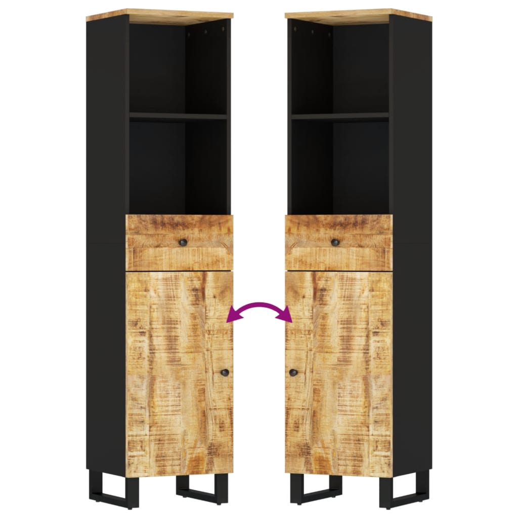 vidaXL Badschrank 38x33x160 cm Massivholz Mango