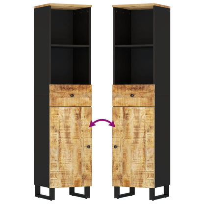 vidaXL Badschrank 38x33x160 cm Massivholz Mango