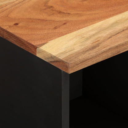 vidaXL Badschrank 38x33x160 cm Massivholz Akazie