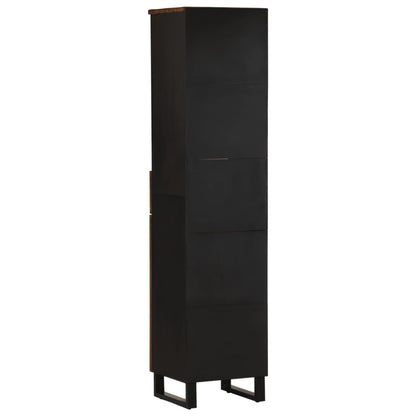 vidaXL Badschrank 38x33x160 cm Altholz Massivholz