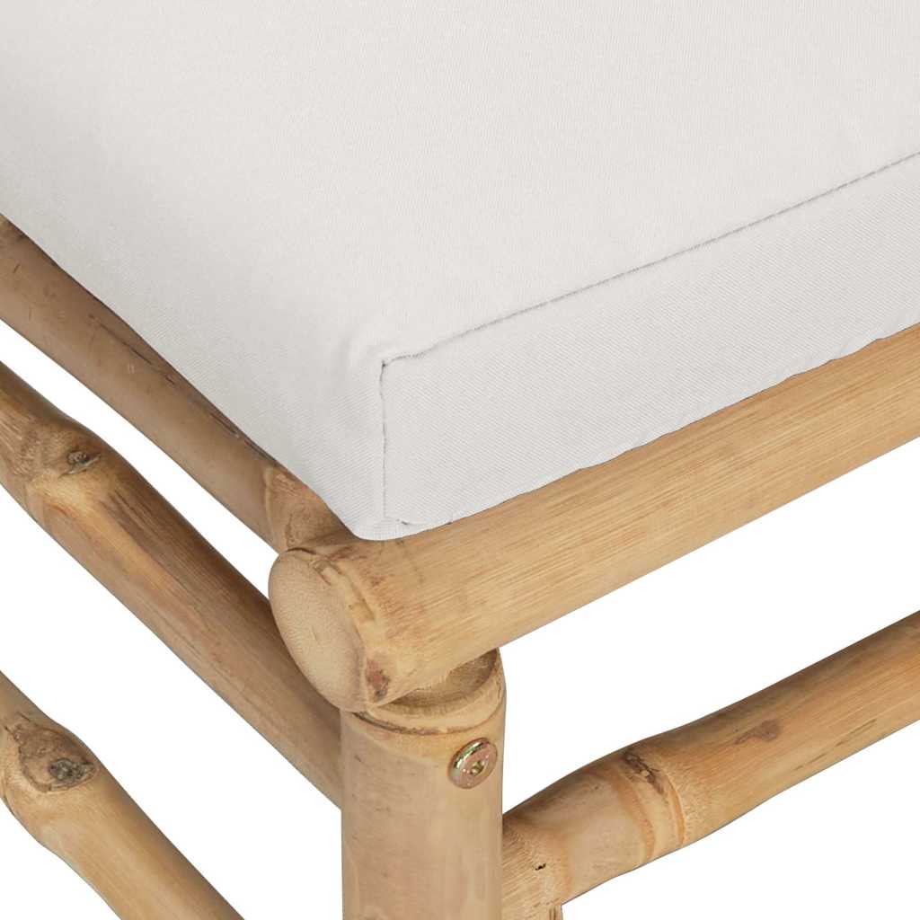 vidaXL Ensemble de jardin 2 pièces avec coussins gris clair en bambou