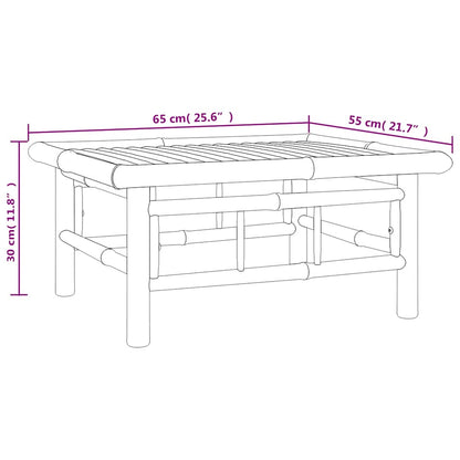 vidaXL Ensemble de jardin 2 pièces avec coussins crème bambou