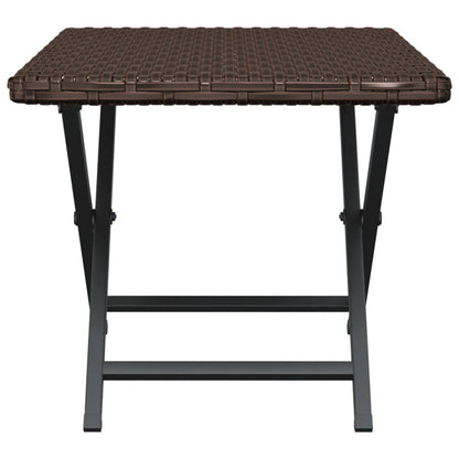 vidaXL Klapptisch Braun 45x35x32 cm Poly Rattan