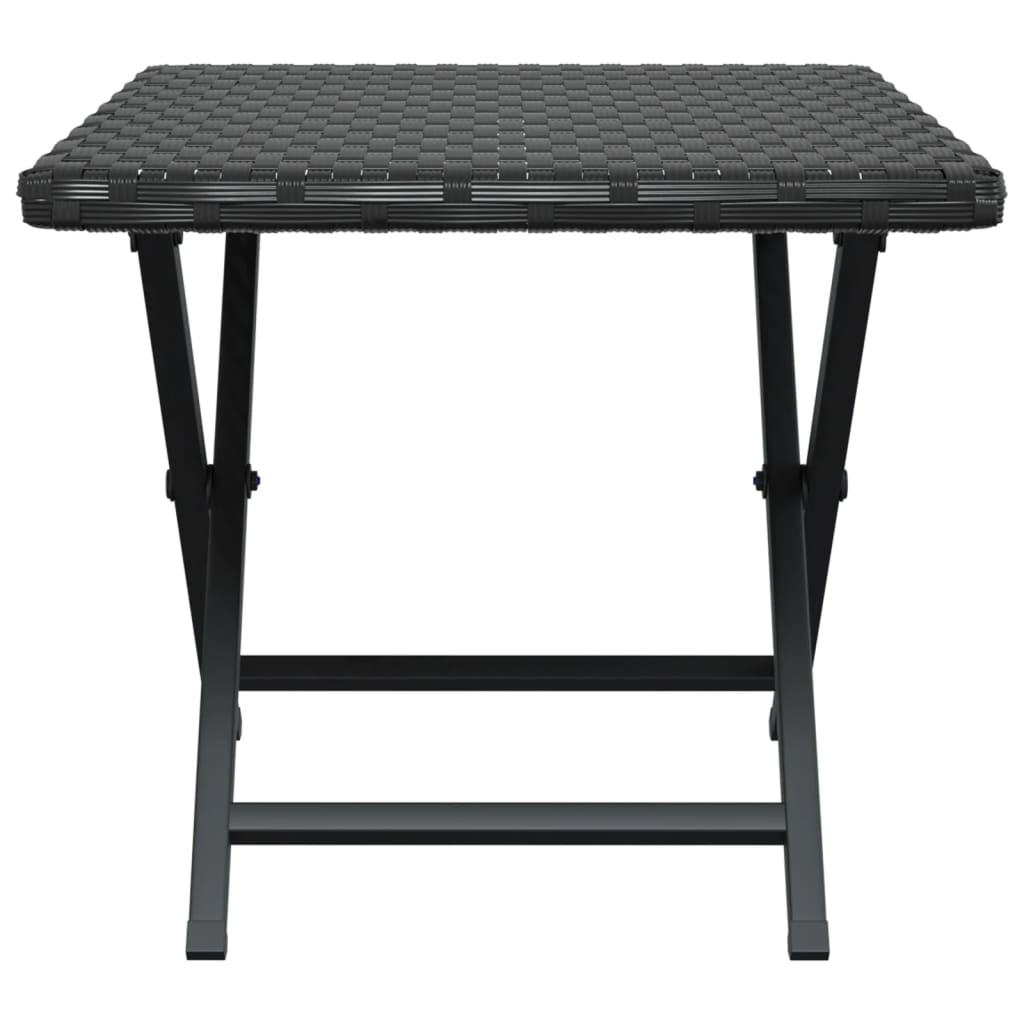 vidaXL Klapptisch Schwarz 45x35x32 cm Poly Rattan