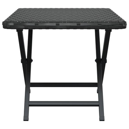 vidaXL Klapptisch Schwarz 45x35x32 cm Poly Rattan