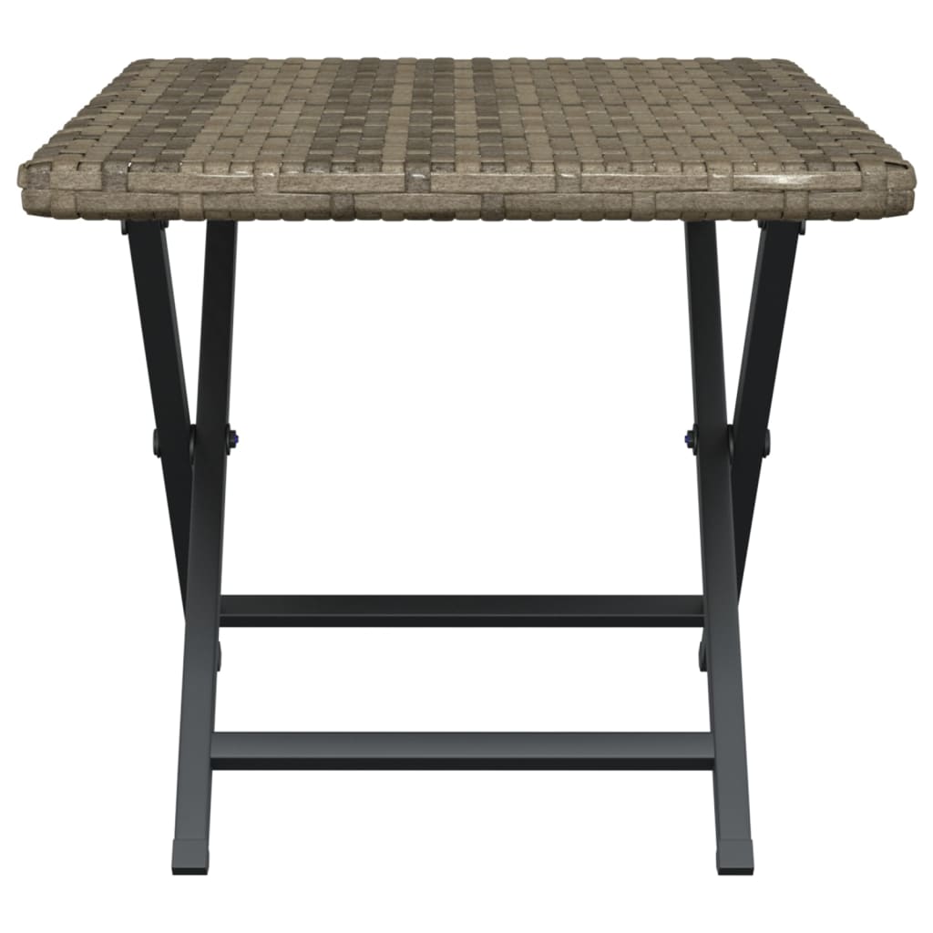 vidaXL Klapptisch Grau 45x35x32 cm Poly Rattan