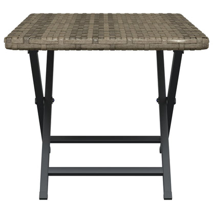 vidaXL Klapptisch Grau 45x35x32 cm Poly Rattan