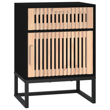 vidaXL Tables de chevet 2 pcs Noir 40x30x55,5 cm Bois d'ingénierie et fer