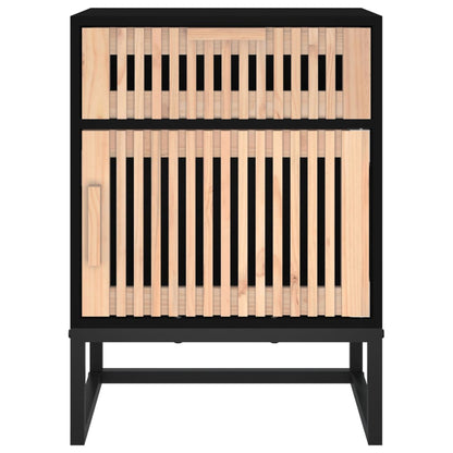 vidaXL Tables de chevet 2 pcs Noir 40x30x55,5 cm Bois d'ingénierie et fer