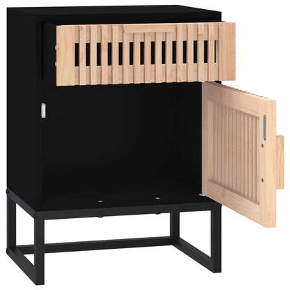 vidaXL Tables de chevet 2 pcs Noir 40x30x55,5 cm Bois d'ingénierie et fer
