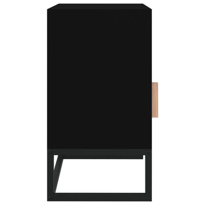 vidaXL Tables de chevet 2 pcs Noir 40x30x55,5 cm Bois d'ingénierie et fer